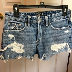 Distressed Denim Shorts